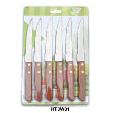 wooden handle steak knives